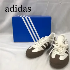 極美品 adidas SAMBA OG ORIGINALS JI1991 サンバOG アディダスオリジナルス 日本サイズ:　24cmアウトソール:　26cm底幅:　9cm全高:　9.5cm アイボリー×ブラウン  レディース 靴