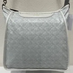 9642　PELLE BORSA　ペレボルサ　 ショルダーバッグ　斜めがけ　紐調節可能　 総柄　Alive　アライブ　ライトグレー系　 レディース
