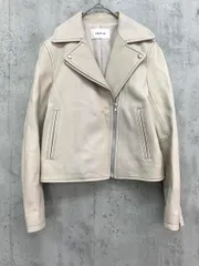 FRAY I.D フレイアイディー FWFJ221107 ラムレザー ライダース ジャケット size0/アイボリー ◆■◎レディース
