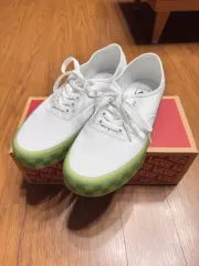 ヴァンズ トランスルーセント チェック 검솔 白 緑 265 新品