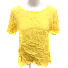 シップス SHIPS シャツ ブラウス 半袖 麻 リネン 黄色 イエロー /RT