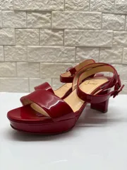 S00090｜Christian Louboutin｜ルブタン｜サンダル｜Red レッド｜レディース｜ラグジュアリー｜Y2K｜90S｜古着｜アメカジ｜USA古着｜ヴィンテージ｜フォロー割｜今期トレンド｜35｜S相当｜パンプス｜ハイヒール｜ブランド古着