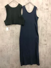 新品 mystic ミスティック ジップ ベスト SET ワンピース sizeF/グリーン ■◆ レディース