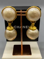 CHANEL シャネル パール ゴールド ヴィンテージ スイング イヤリング