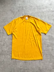 90's JERZEES plain color T-shirt (Yellow)