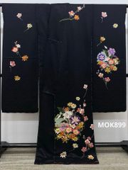 振袖 仮絵羽 滝泰 ふりおぼろ 銀通し 正絹 未仕立て品 八掛付き MOK887