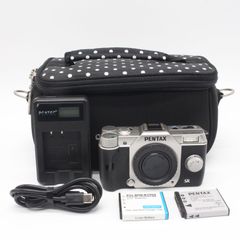 PENTAX Q ブラック×ボルドー本革 02レンズ 純正電池×2個 純正充電器