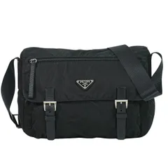 本物 プラダ PRADA ナイロン ショルダーバッグ ポシェット ブラック バッグ 中古・