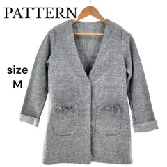 PATTERN  fiona パターンフィオナ ポケットファー付きコート ロング丈 グレー M レディースのサムネイル