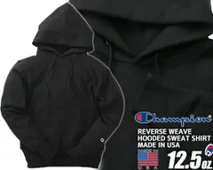 チャンピオン リバースウィーブ フーデッド スウェット Champion REVERSE WEAVE HOODED SWEAT SHIRT MADE IN USA 12.5oz. BLACK c5-u101 パーカー 赤単色タグ