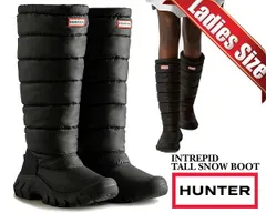 ハンター イントレピッド インシュレイティド トール スノー ブーツ HUNTER WOMENS INTREPID TALL SNOW BOOT BLACK wft2108wwu-blk レディース ブラック ダウン