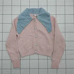 ◇ Θ ザラ ZARA 9598/136/620 ビジューボタン配色カラーニットカーディガン レディース M E  【1512020004993】