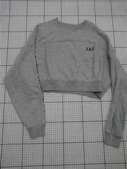 ◇ ⊇ ギャップ GAP クロップドスウェット グレー XS レディース E  【1512190000610】