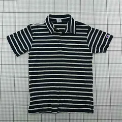 ◇ Θ チャンピオン Champion ボーダー半袖ポロシャツ 綿100% ネイビー系 メンズL E  【1512190001204】