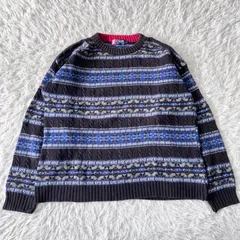 状態良 チャップス  ラルフローレン USA製  セーター ニット 古着 総柄 マルチカラー L 2581