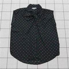 ◇ ⊂ ナラカミーチェ NARACAMICIE ドット柄ノースリーブリボンブラウス レディース E  【1512190011814】