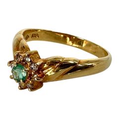 K18 リング 10号 3.2g 0.10 D0.09ct レディース 指輪 アクセサリー