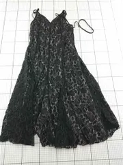 ◇ ⊂ リリアンカラット LILLIAN CARAT レースキャミワンピース ブラック系 レディース M E  【1512220055689】
