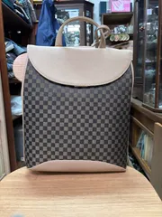 【未使用】チェック柄 ベージュ ブラック リュック