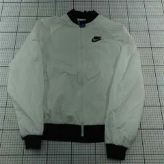 ◇ ⊇ ナイキ Nike ロゴ刺繍 ホワイト系 ジャケット XL メンズ E  【1512220074987】