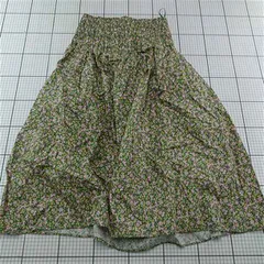 ◇ ⊂ ザラ ZARA 花柄スカート ミディ丈 グリーン系 レディース Mサイズ E  【1512220074871】