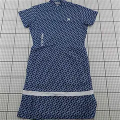 ◇ ⊂ フィラゴルフ FILA GOLF 総柄ワンピース 半袖 ネイビー系 レディース S E  【1512220075199】