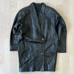 ヴィンテージ ブラック 羊革 コート ジャケット 本革 レザー 革ジャン