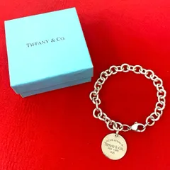 極 美品 TIFFANY&Co. ティファニー リターントゥ ラウンドタグ シルバー925 チェーン ブレスレット アクセサリー シルバー 34785