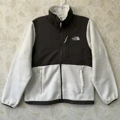 THE NORTH FACE フリースジャケット ナイロン切り替え ホワイト フルジップ アウトドア