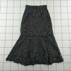 ◇ Θ プロポーションボディドレッシング フラワーレースマーメイドスカート Sサイズ ブラック系 レディース E  【1601070014714】