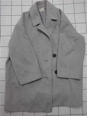 ◇ ⊇ ノアンヌ noannu 4Lサイズ グレー系 チェスターコート レディース E  【1601070013847】