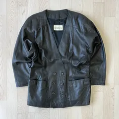 Korbes 香港製 ブラック 黒 本革 羊革 ジャケット 革ジャン