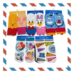 ディズニー ソックス 靴下①【5点セット】 22～25cm プーさん＆ピグレット ドナルド＆デイジー アラジン ジーニー モンスターズインク ミッキー＆ミニー＆ヒューイ デューイ ルーイ東京ディズニーリゾート TDR