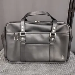 【D31968】イーストボーイ Venus 合皮バッグ 黒×シルバー 4219009B スクールバッグ