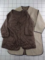 ◇ Θ カスタネ Kastane リバーシブルノーカラーコート ベージュ系×ブラウン系 レディース F E  【1601070016206】