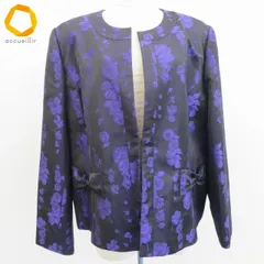 リリアンビューティ Liliane Burty ジャケット ノーカラー 花柄 総柄 大きいサイズ レディース [a948787]のサムネイル