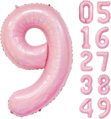 数字バルーン 90cm 数字9 ナンバー アルミ風船 誕生日 飾り付け 記念日 お祝い