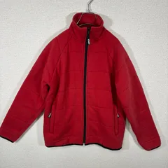 【名作・希少】90s OLD STUSSY 紺タグ キルティング スウェットブルゾン 赤　メンズ