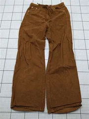 ◇ ⊇ ザラ ZARA コーデュロイ ワイドパンツ ブラウン系 EUR34 レディース E  【1601150032614】