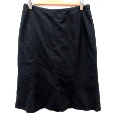 コムサイズム COMME CA ISM スカート タイト ひざ丈 L 黒 ブラック /RT
