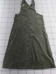 ◇ Θ サマンサモスモス Samansa Mos2 blue コーデュロイジャンパースカート フリーサイズ カーキ系 レディース E  【1601150033369】