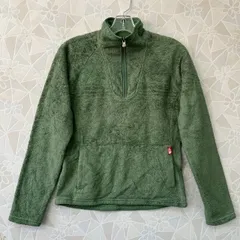 THE NORTH FACE フリースジャケット グリーン ハーフジップ アウトドア Sサイズ
