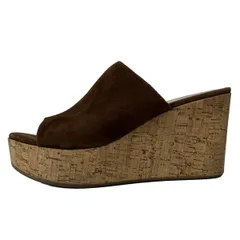 FABIO RUSCONI(ファビオルスコーニ) サンダル 36 レディース - ダークブラウン ウェッジソール