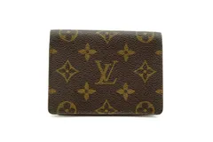 ルイ ヴィトン 二つ折り 財布 レザー パスケース M60530 モノグラム ジャポンサンガプール 茶 ブラウン Louis Vuitton 5412k