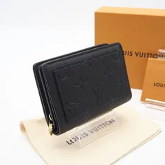 ★3日以内返品可★ 美品 LOUIS VUITTON ルイ・ヴィトン アンプラント ポルトフォイユ クレア M80151 二つ折り財布 ブラック レザー レディース