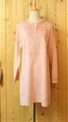 チュニック　刺繍　可愛い　長袖　サイズL　NO10