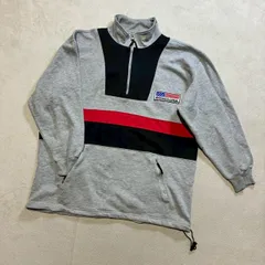 【ヴィンテージ】 Kaepa ケイパ 80s ハーフジッププルオーバー ワッペンロゴ スウェット メンズLサイズのサムネイル