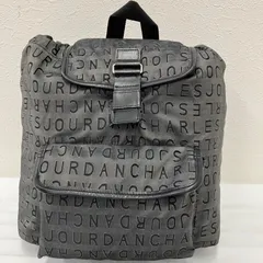 9476　CHARLES JOURDAN　シャルルジョルダン　リュックサック　リュック　バックパック　グレー　ブラック　レディース　軽量　シンプル　カジュアル　きれいめ　ロゴのサムネイル