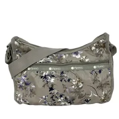 LESPORTSAC(レスポートサック) ショルダーバッグ - グレーベージュ×パープル×マルチ 花柄