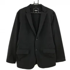 【美品】アンパスィアンドゴルフ テーラードジャケット 黒 シンプル メンズ XL ゴルフウェア and per se